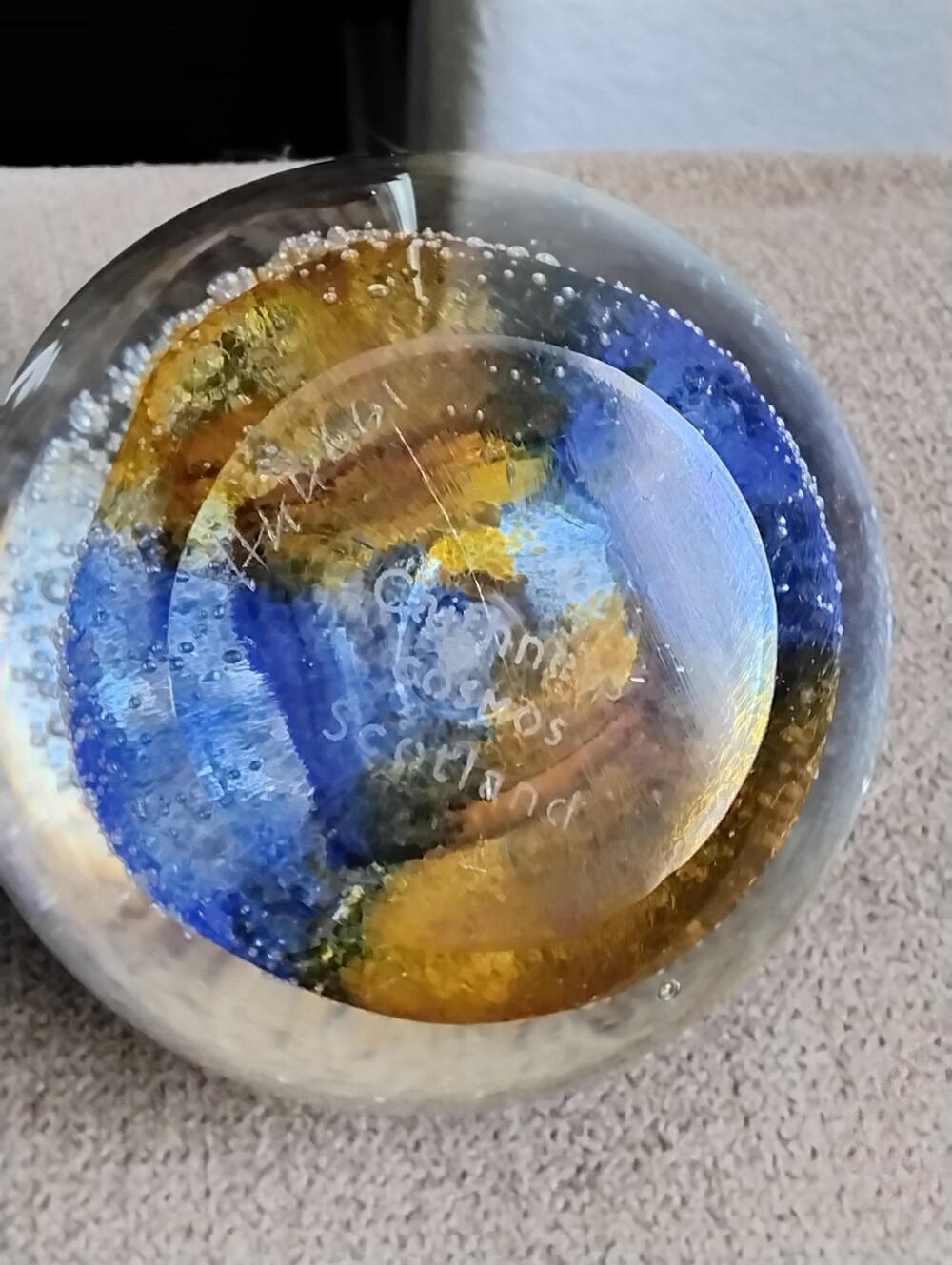 Vintage Caithness Scotland 'Cosmos' Art Glass Paperweight - Signed & Numbered - Picture 4 of 8
